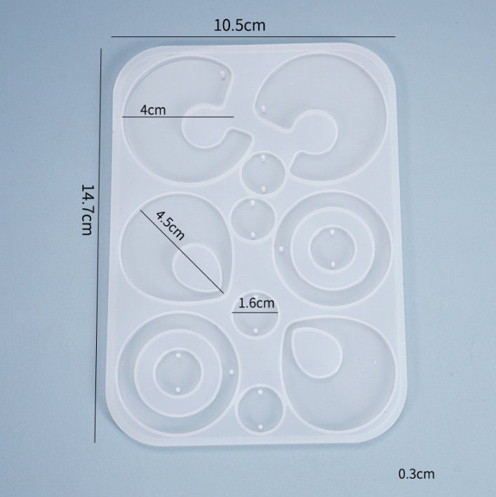 Stylish Drop Dangle Earring Silicone Mold for Jewelry Crafting