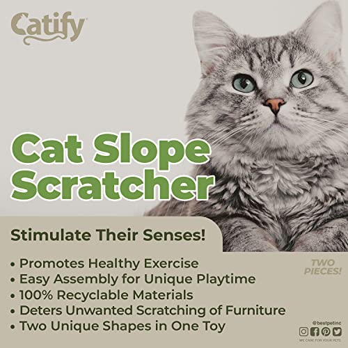 Premium Durable Cat Scratcher Set - Eco-Friendly Cardboard for Active Play