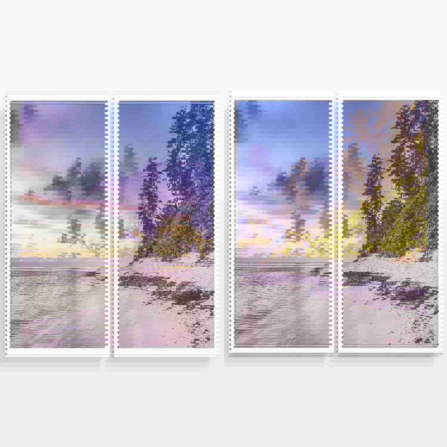 Sunset Beach Photography Prints, Set of 2