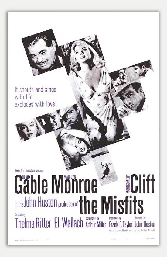 Misfits - 1961 Reprint Movie Poster, 11 x 17