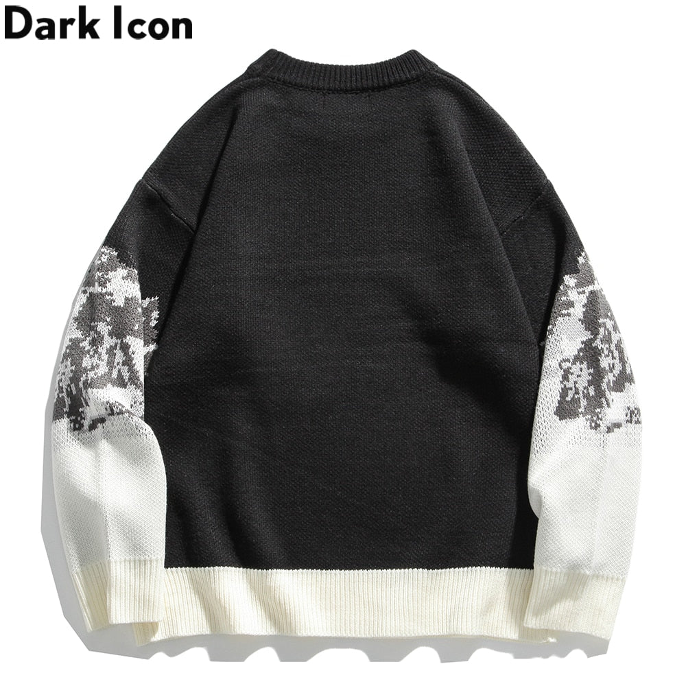 Stylish Letter-Patterned Preppy Sweater for Men and Women