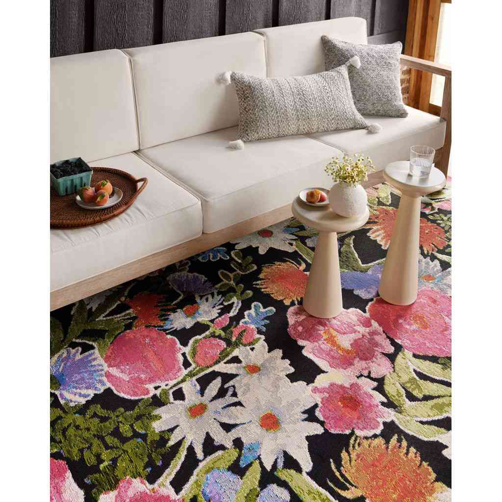 Loloi II Botanical (BOT-01) Outdoor Area Rug with Poppy Design