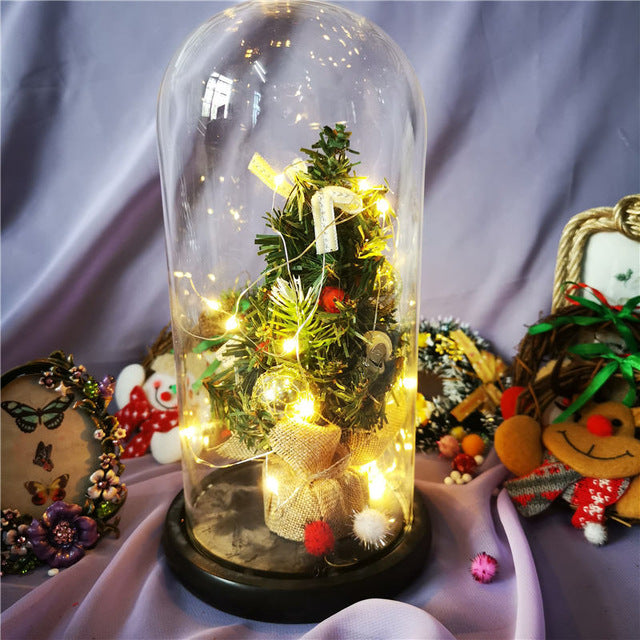 Miniature LED Christmas Tree Decorations with Lantern Lights