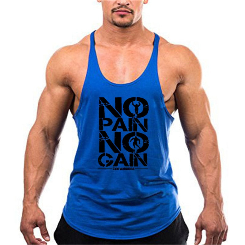 Men's Y-Back Cotton Tank Top for Fitness and Casual Wear