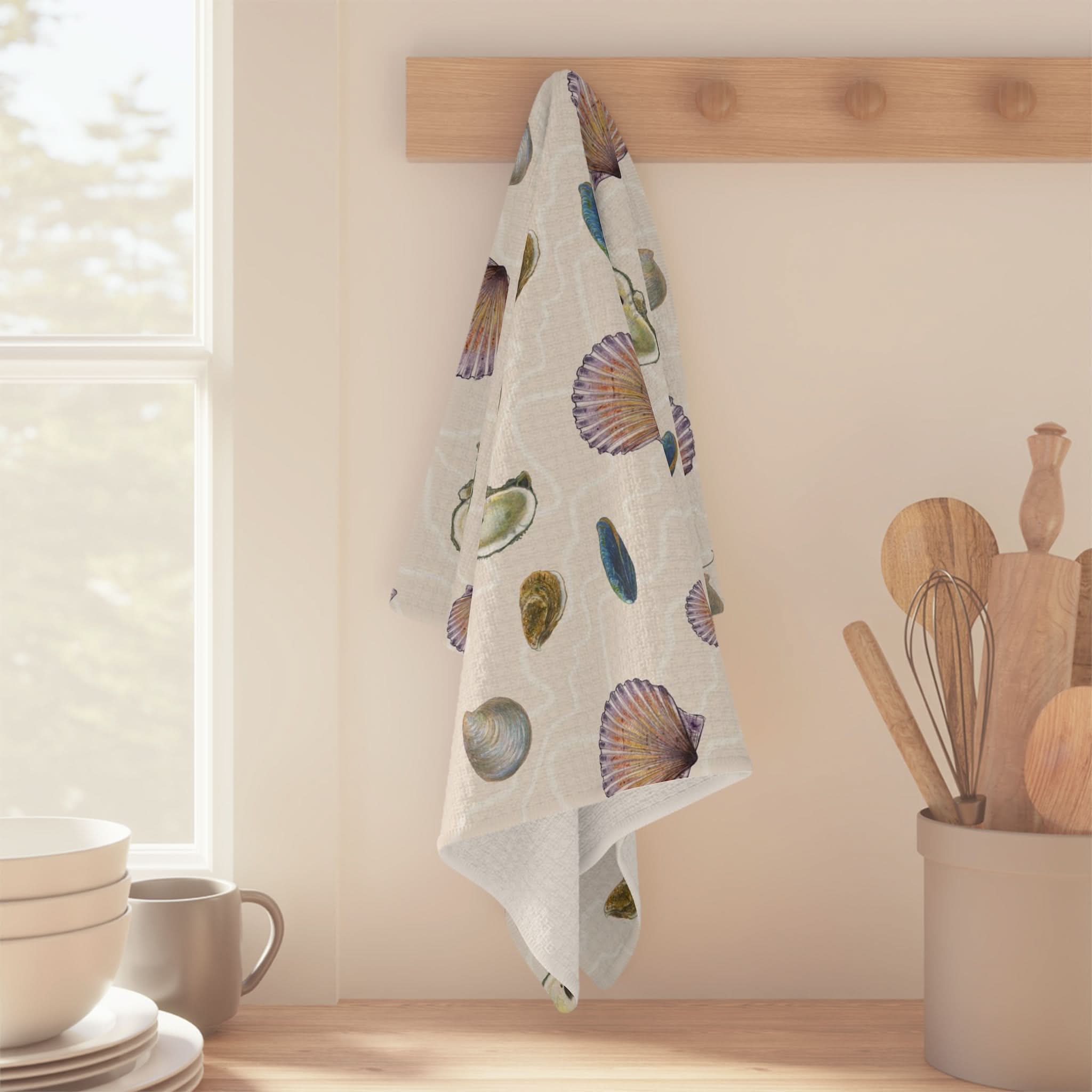 Vibrant Shells Soft Kitchen Towel