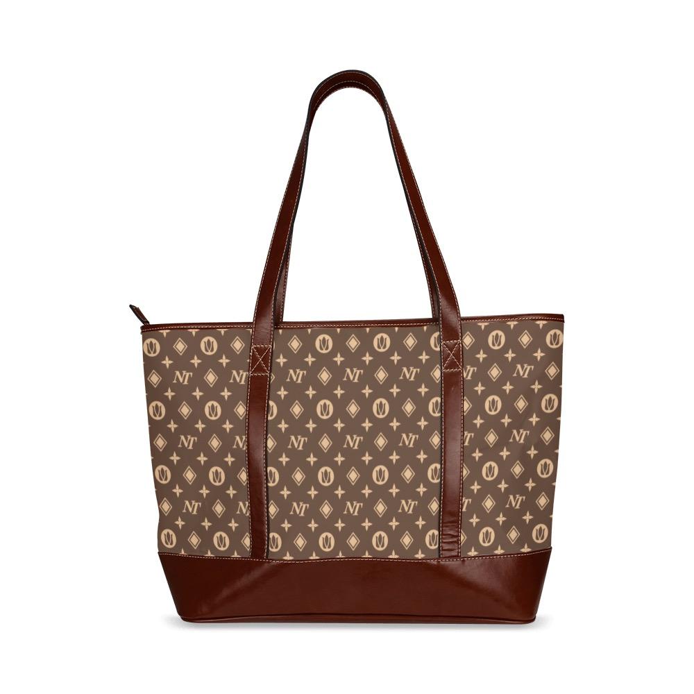 Elegant Fancy NT Brown Tote Handbag