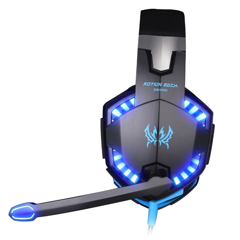 Gaming Headset with Condenser Mic, Volume Control & Soundproofing