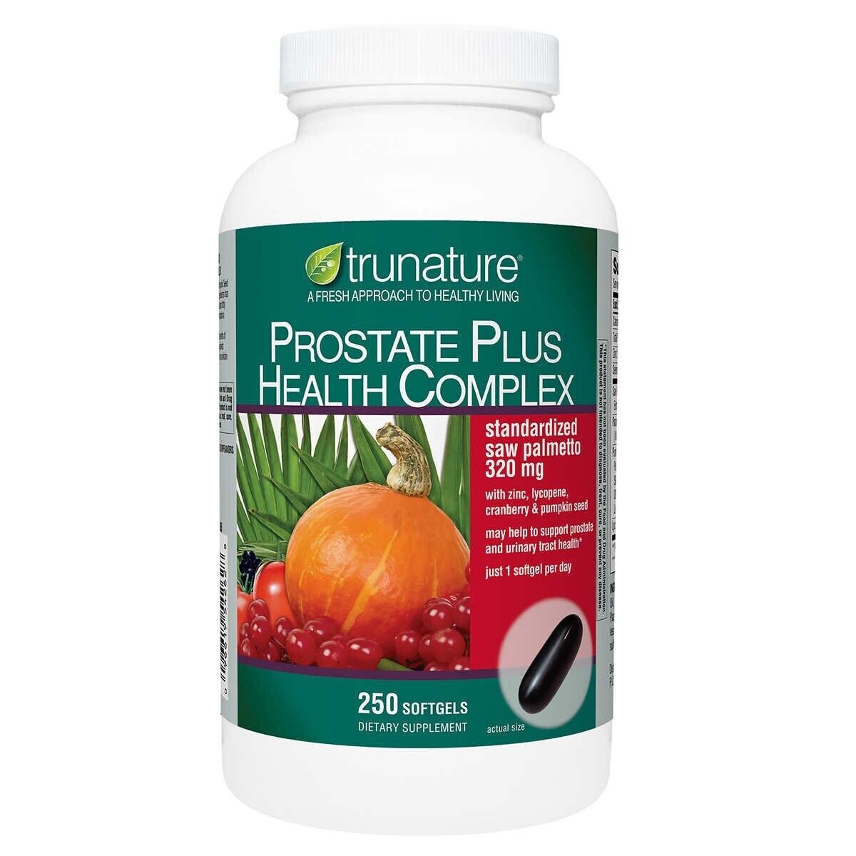 TruNature Prostate Plus Health Complex, 250 Softgels for Enhanced Prostate Support