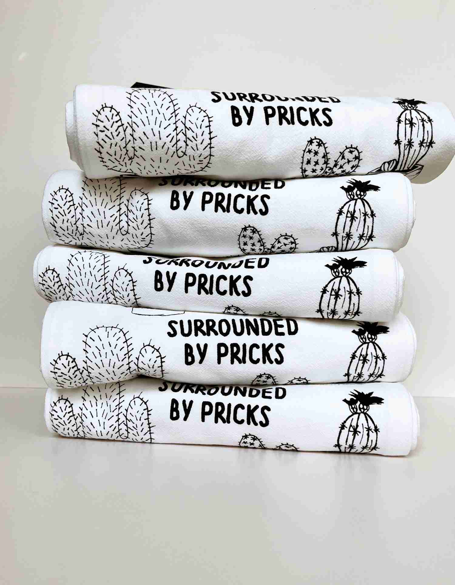 Cactus-Themed Cotton Kitchen Towel for Eco-Friendly Drying