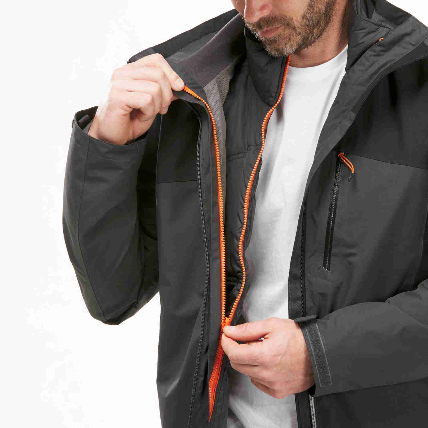 Men's 3-in-1 Waterproof Travel Jacket with Removable Padded Layer
