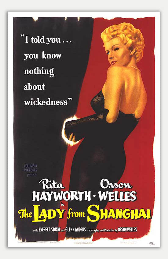 Vintage 1947 Lady From Shanghai Movie Poster - 11 x 17