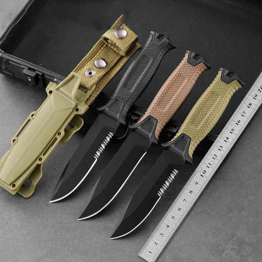 Rugged Outdoor Tactical Knife for Hunting, Self-Defense, and Survival