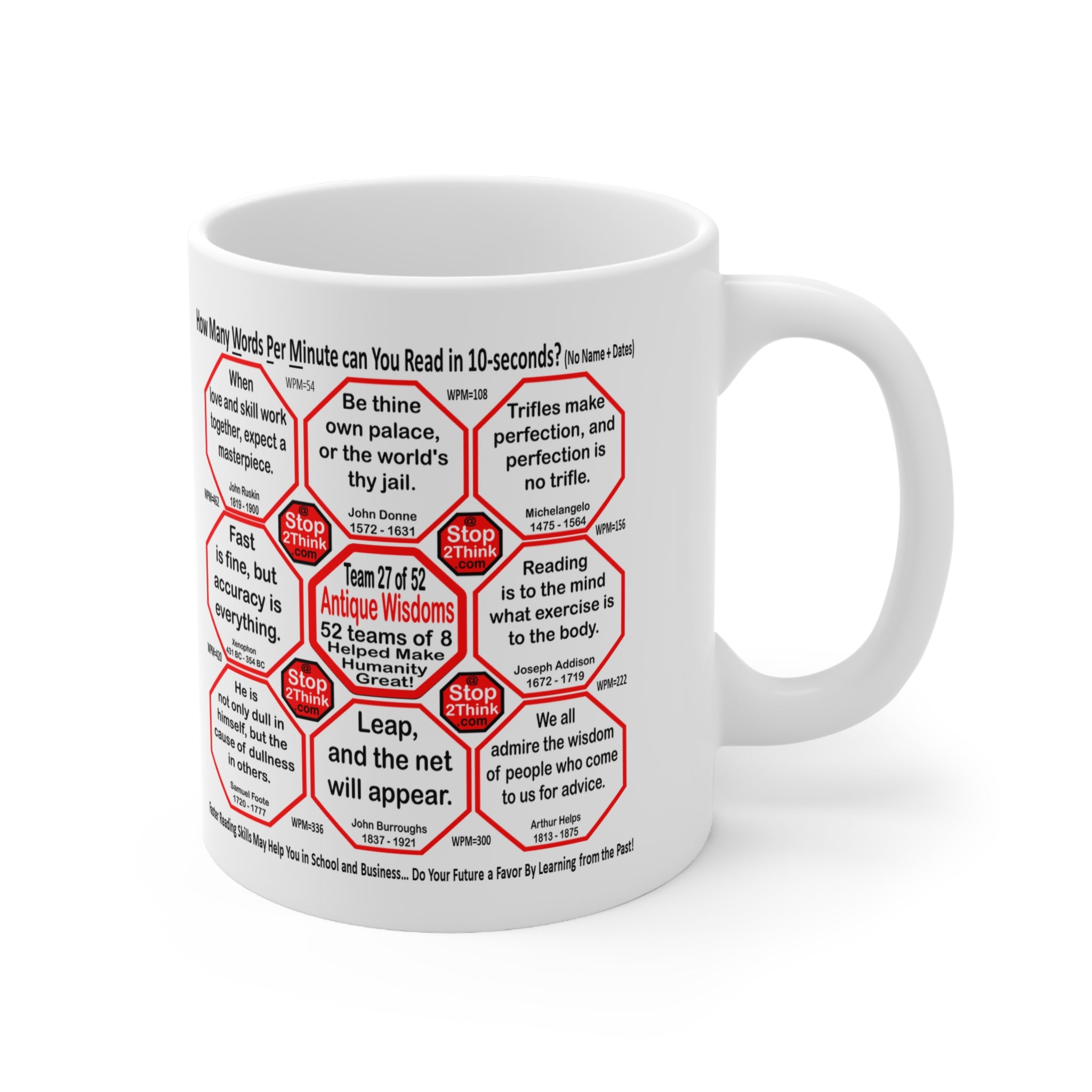 Speed Reading Challenge: Mug Wisdoms - Teams 26+27 of 52