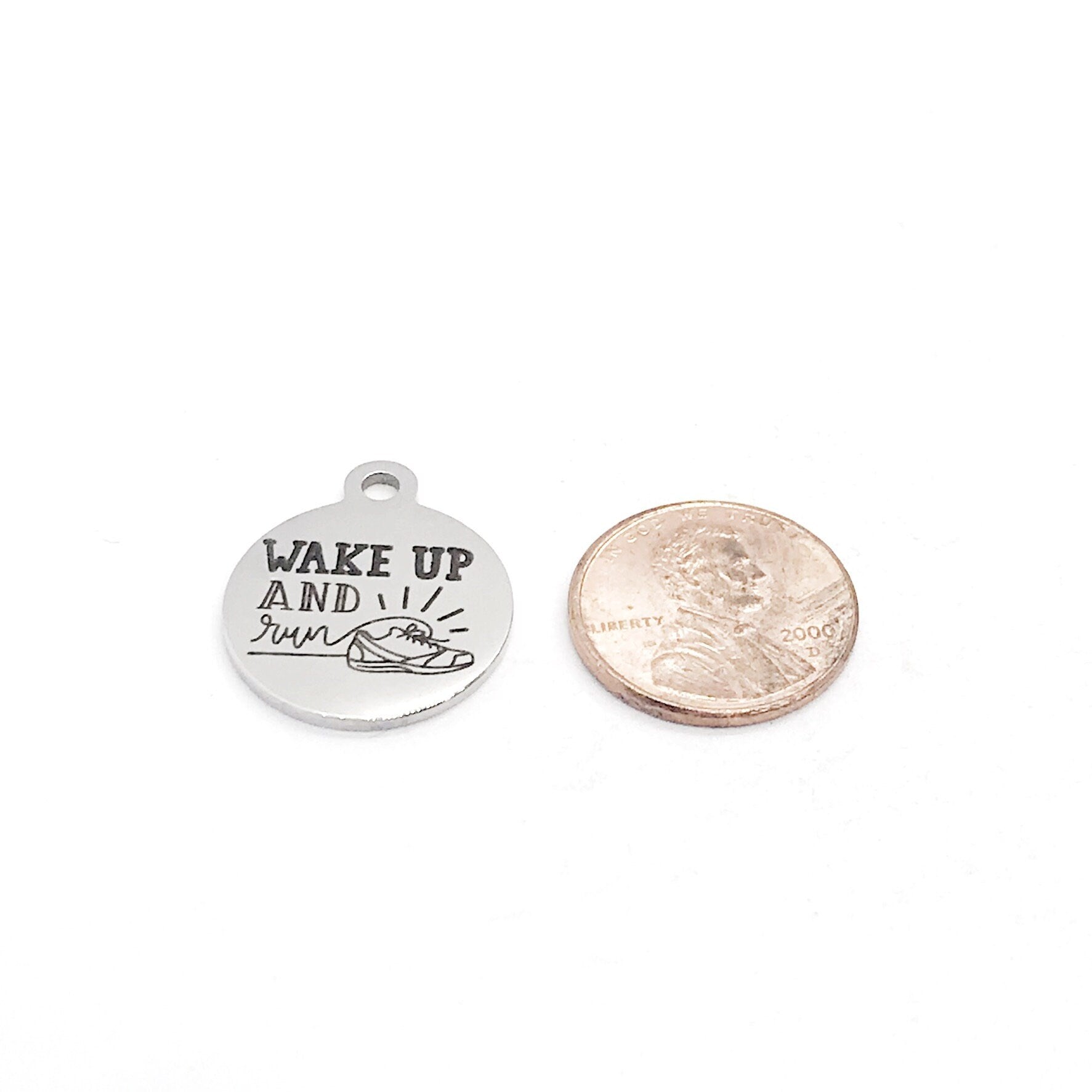Stainless Steel Running Inspiration Pendant Necklace