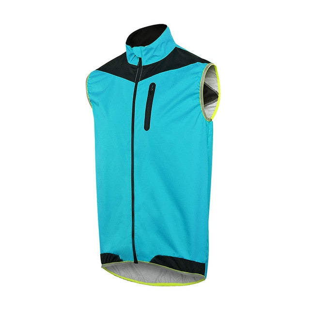 ARSUXEO Unisex Cycling Vest - Windproof, Waterproof, Reflective Sportswear