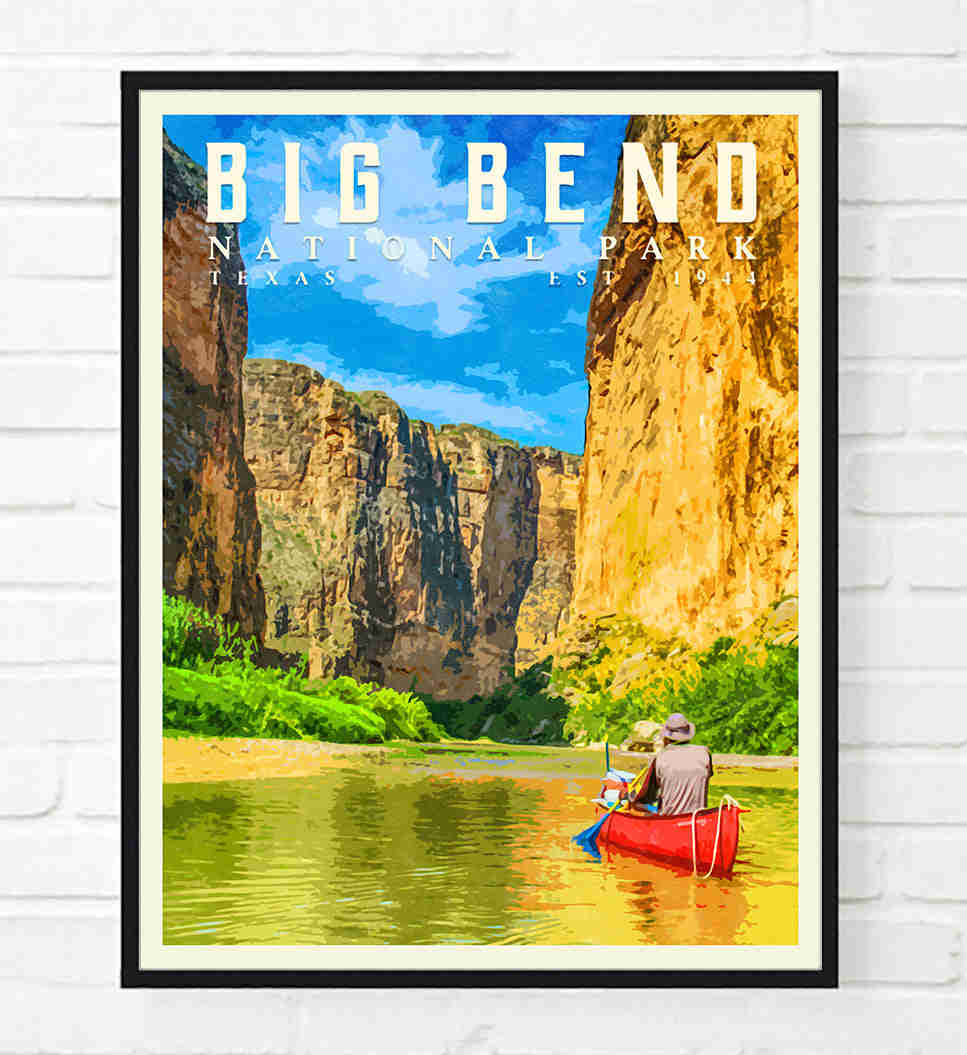 Big Bend National Park Art Print - Vibrant Texas Landscape