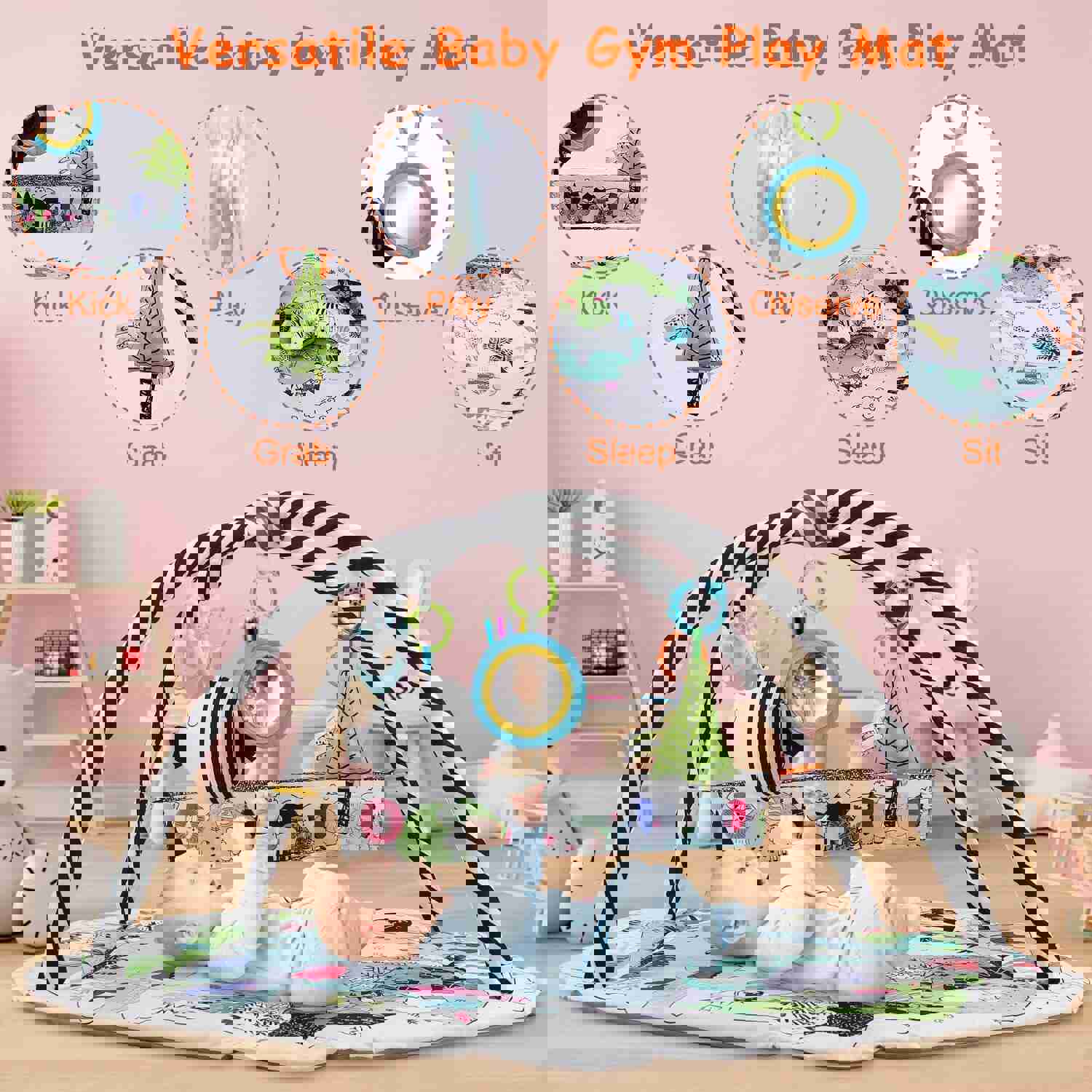 All-in-One Baby Play Mat with 18 Balls & 9 Toys