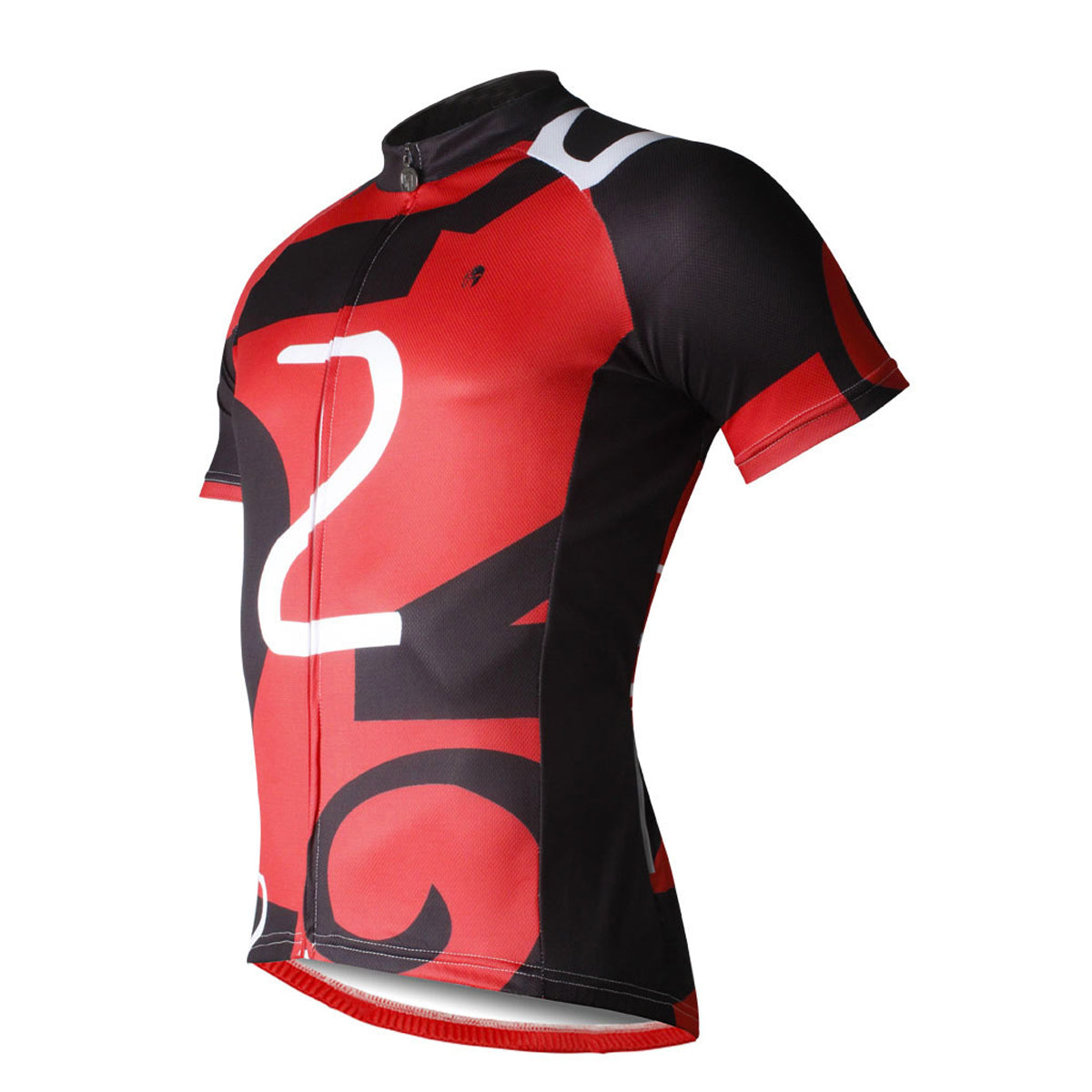 ILPALADINO Men's Cycling Jersey - Red & Black, Quick-Dry, Breathable for Road & Mountain Biking