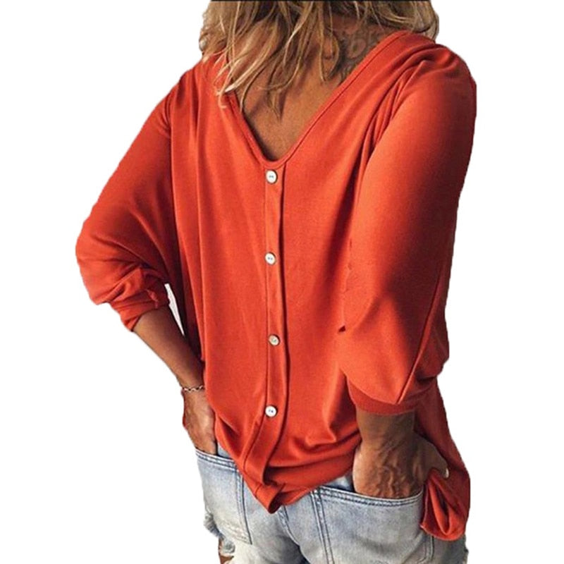 Stylish Women's 2023 Summer V-Neck Batwing Sleeve T-Shirt