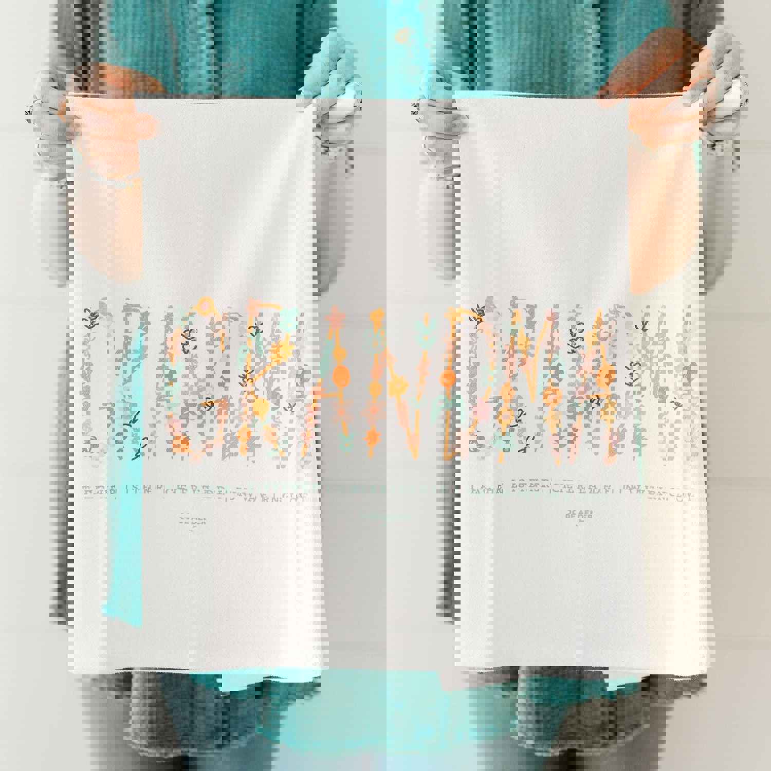 Grandma's Joyful Floral Towel - Perfect for Mother's Day and Celebrations
