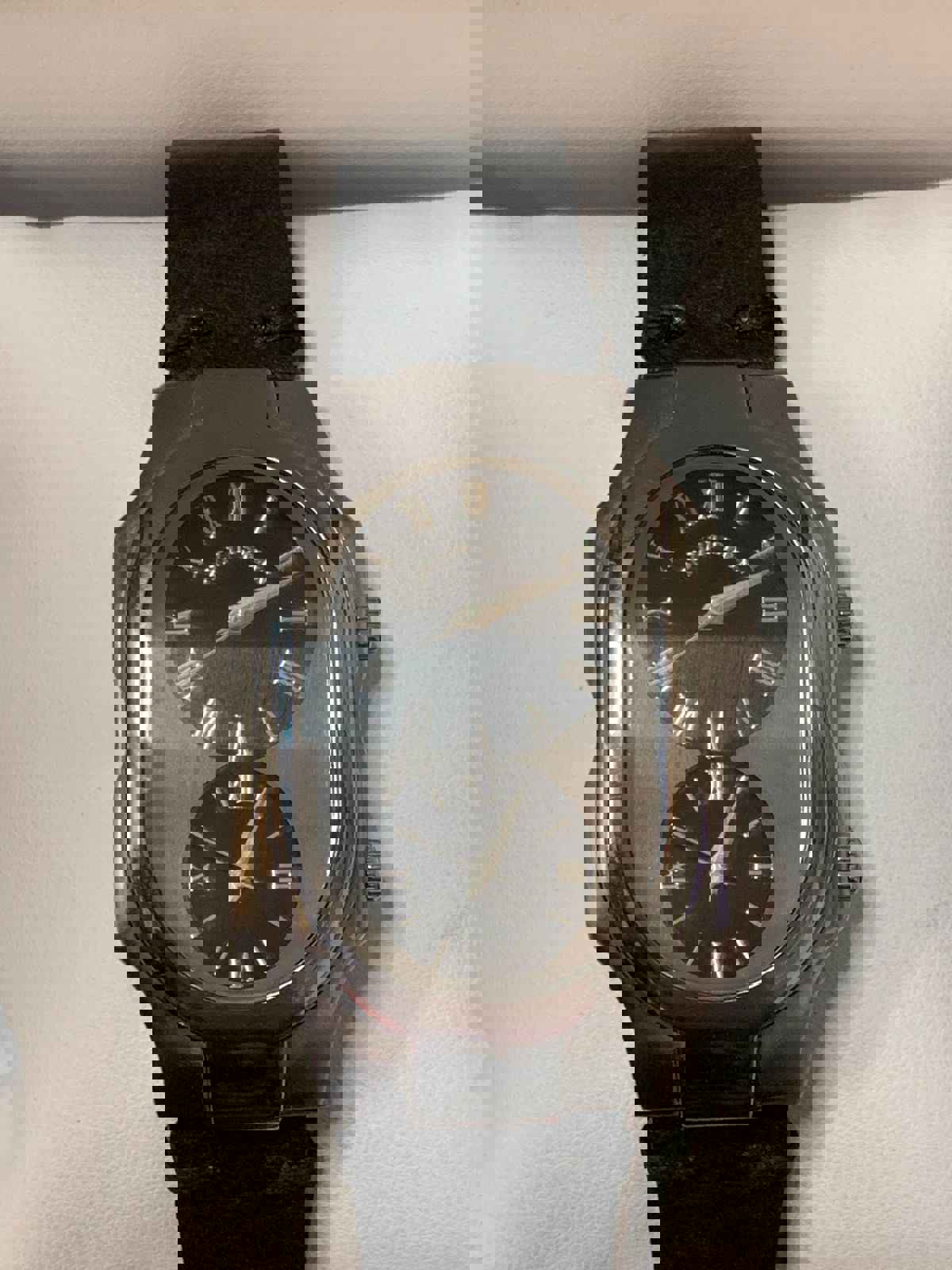 Philip Stein Dual Time Men's Stainless Steel Watch - Rare Discontinued Model