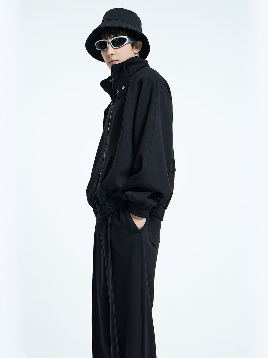【23s September.】Men's Simple Casual Trousers & Top Sports Suit - Medium
