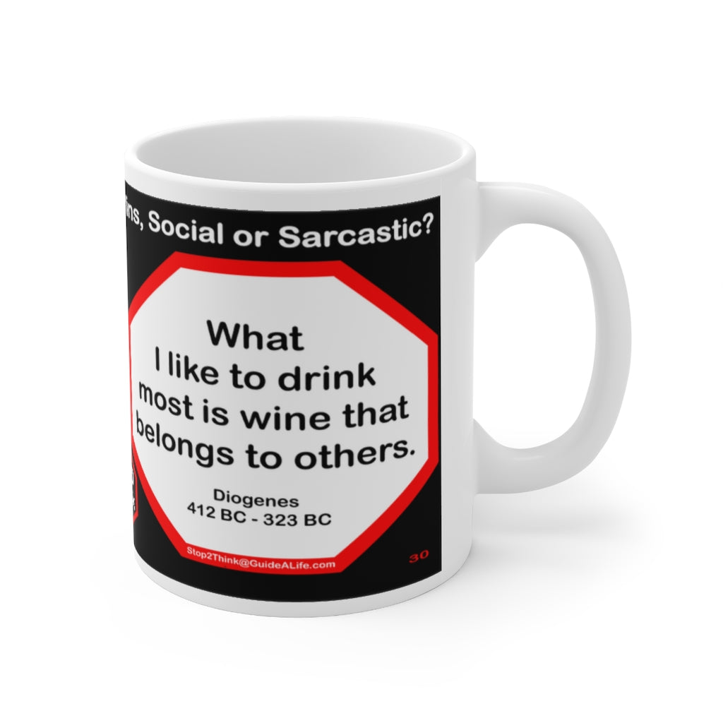 DosQuotes Mug: Twain vs. Diogenes - Wisdom in a Cup