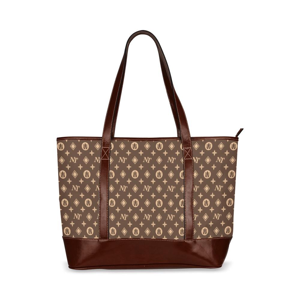 Elegant Fancy NT Brown Tote Handbag