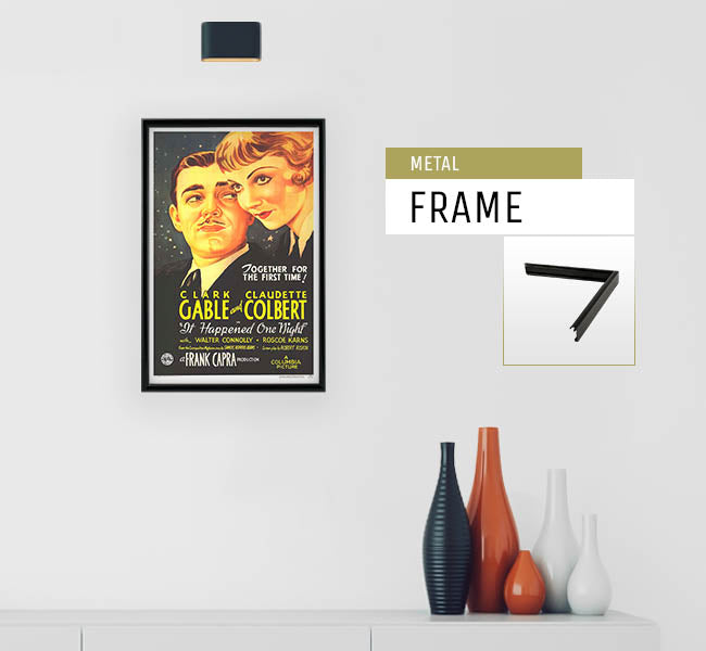 1934 Classic Comedy-Romance Movie Poster: It Happened One Night