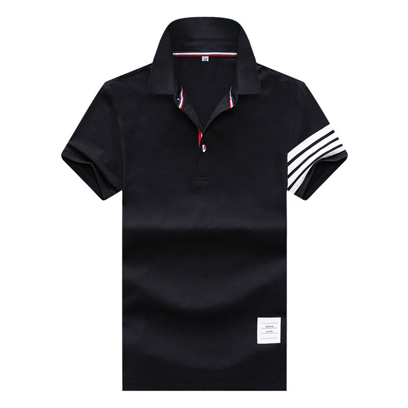 2023 Men's SlimFit Striped Polo Shirt - Smart Casual Cotton Tops