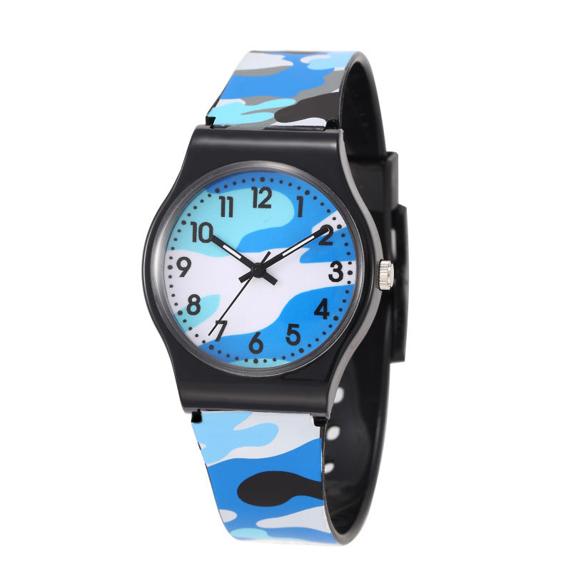Waterproof Cartoon Quartz Watch with PVC Strap