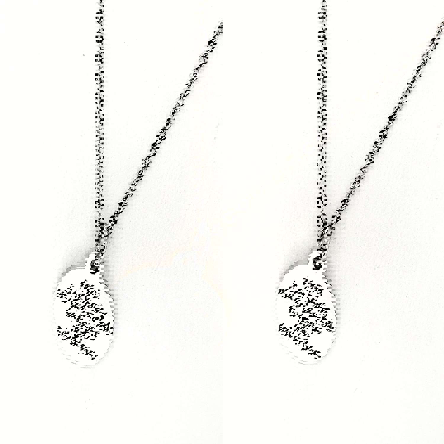 Faith-Inspired Stainless Steel Necklace with Engraved Charm
