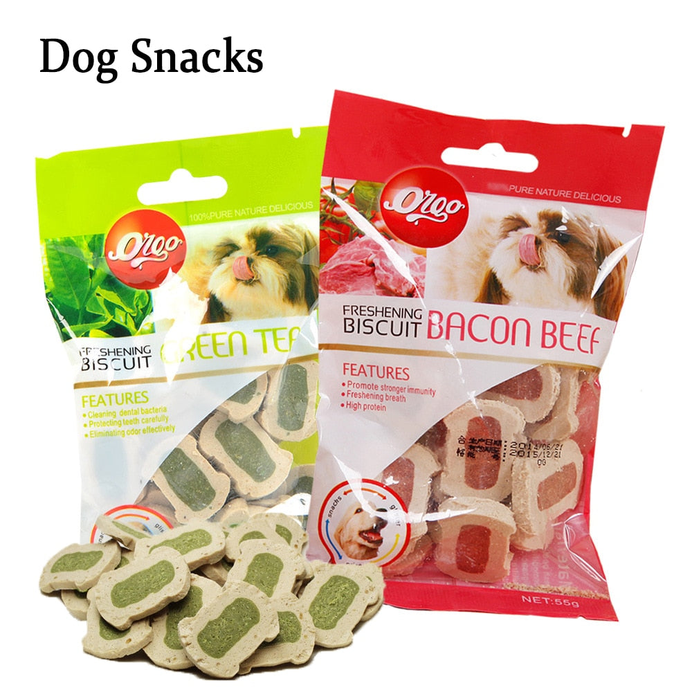 Green Tea & Beef Flavored Dog Chew Toys for Teeth Cleaning