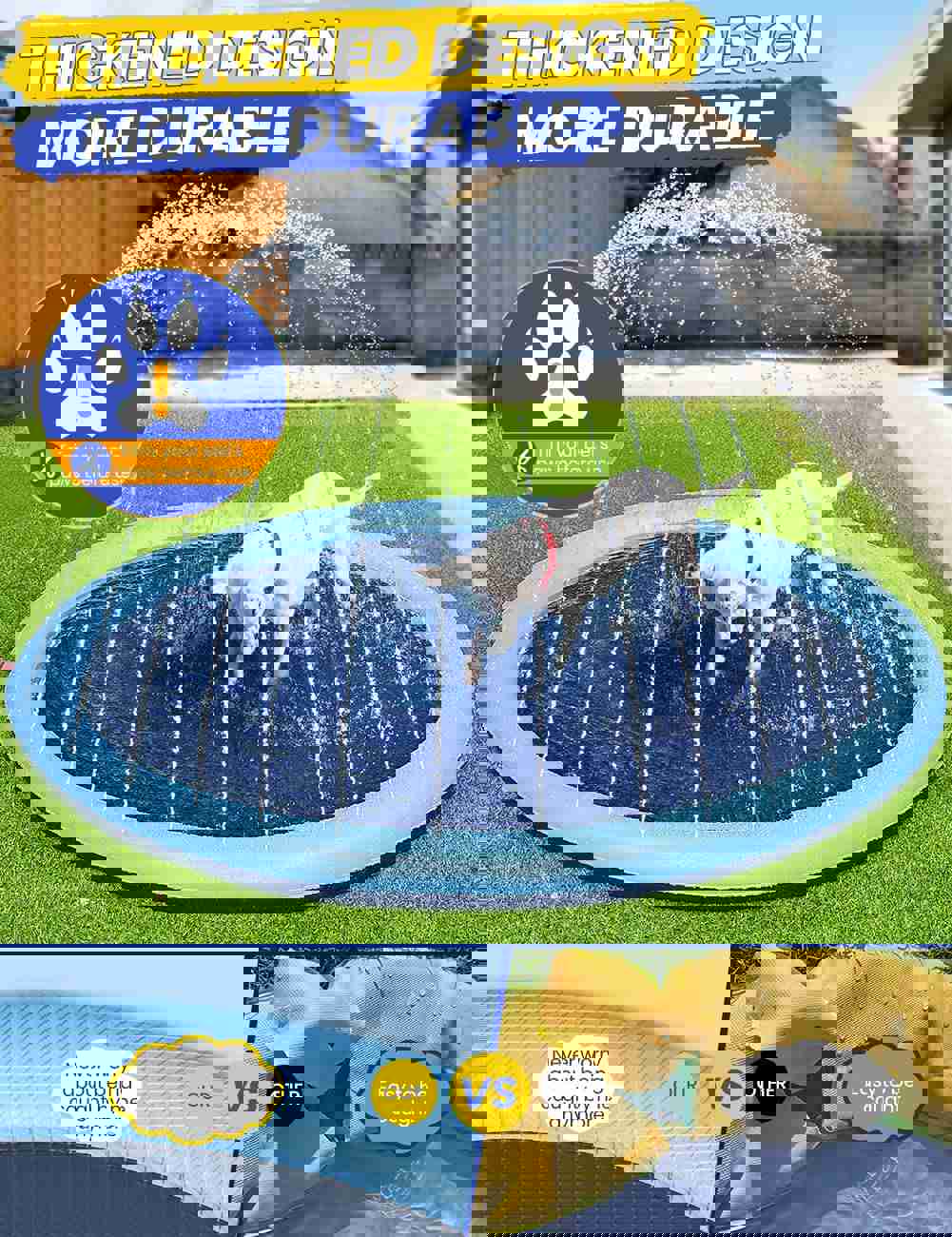 PETOCAT Premium Pet Splash Pad for Summer Fun