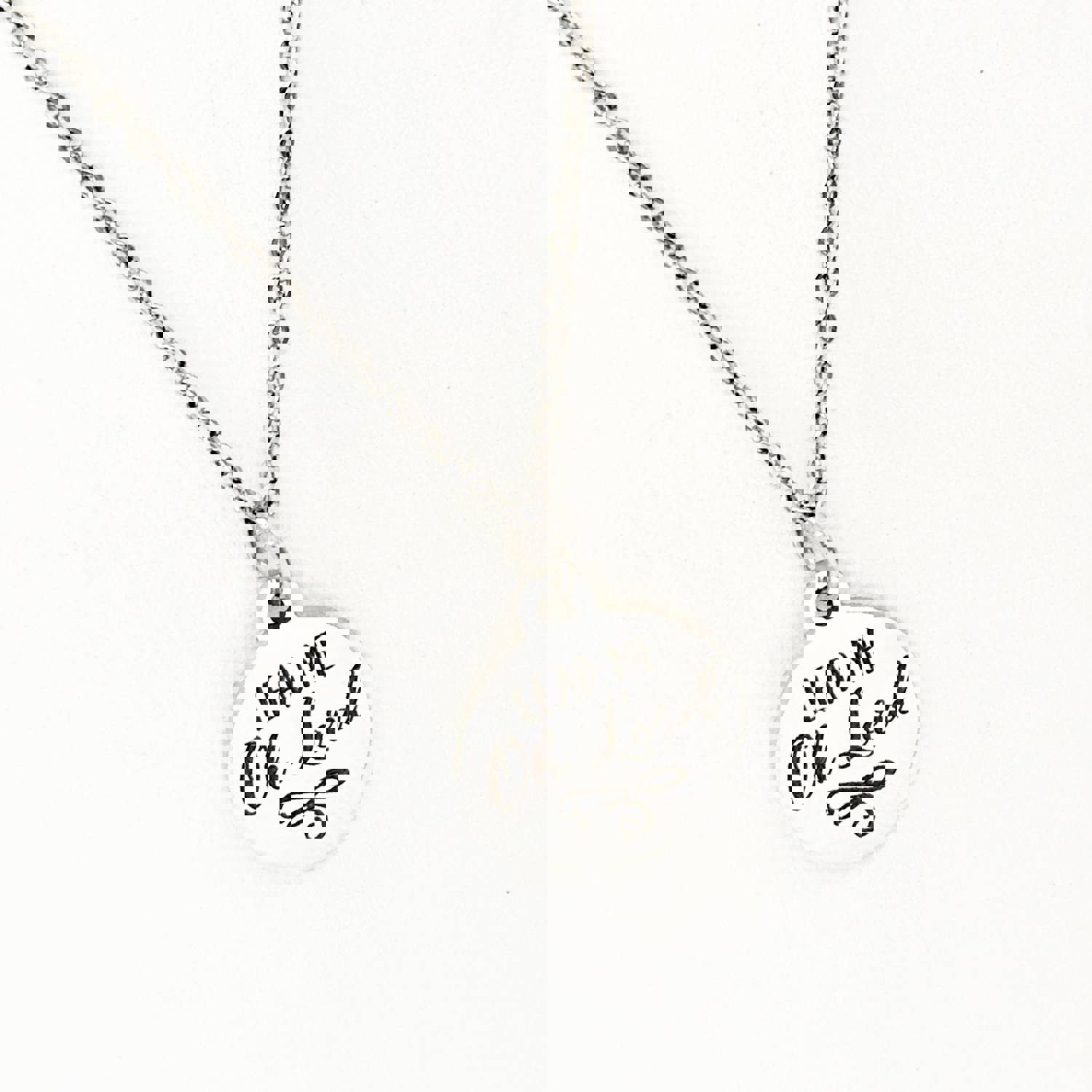 Stainless Steel "Lead Me O Lord" Engraved Pendant Necklace