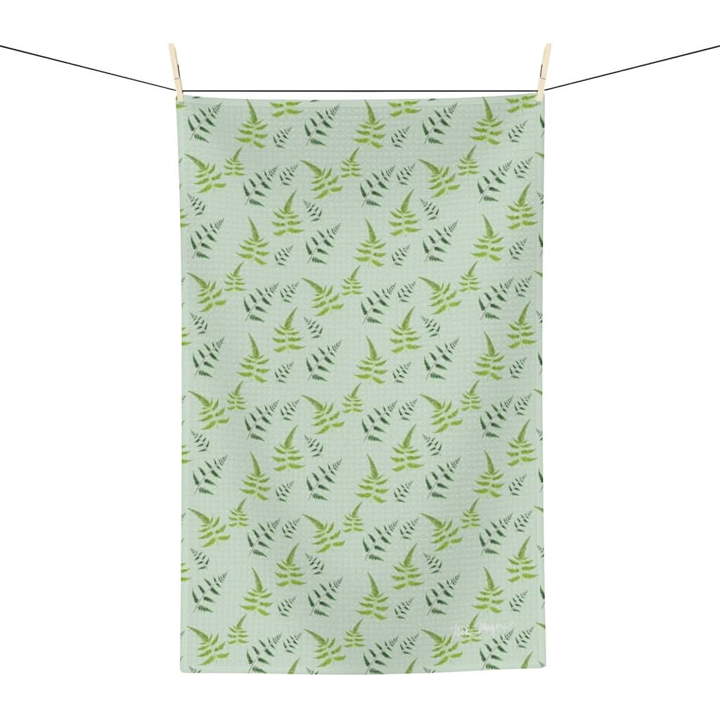 Eco-Friendly Green Ferns Kitchen Towel