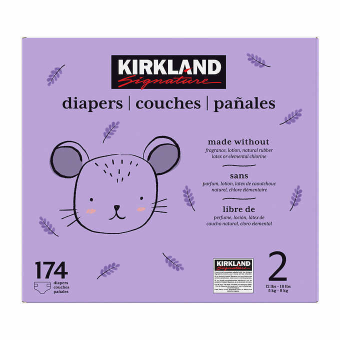 Kirkland Signature Diapers Sizes 1-2 with Health and Outdoors Wipes