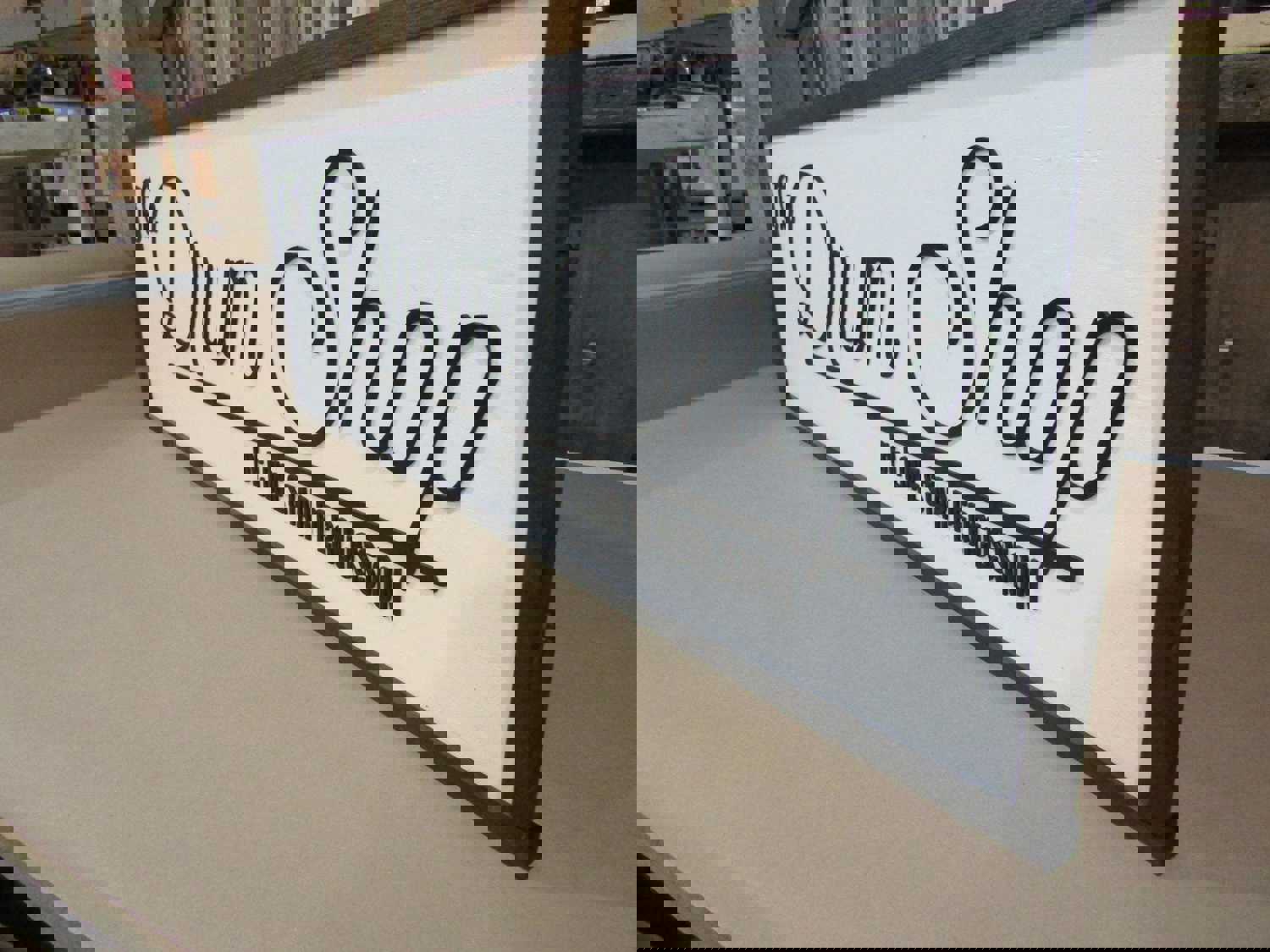 Custom Handcrafted Music Shop Sign