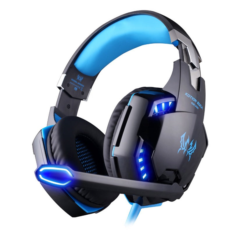 Gaming Headset with Condenser Mic, Volume Control & Soundproofing