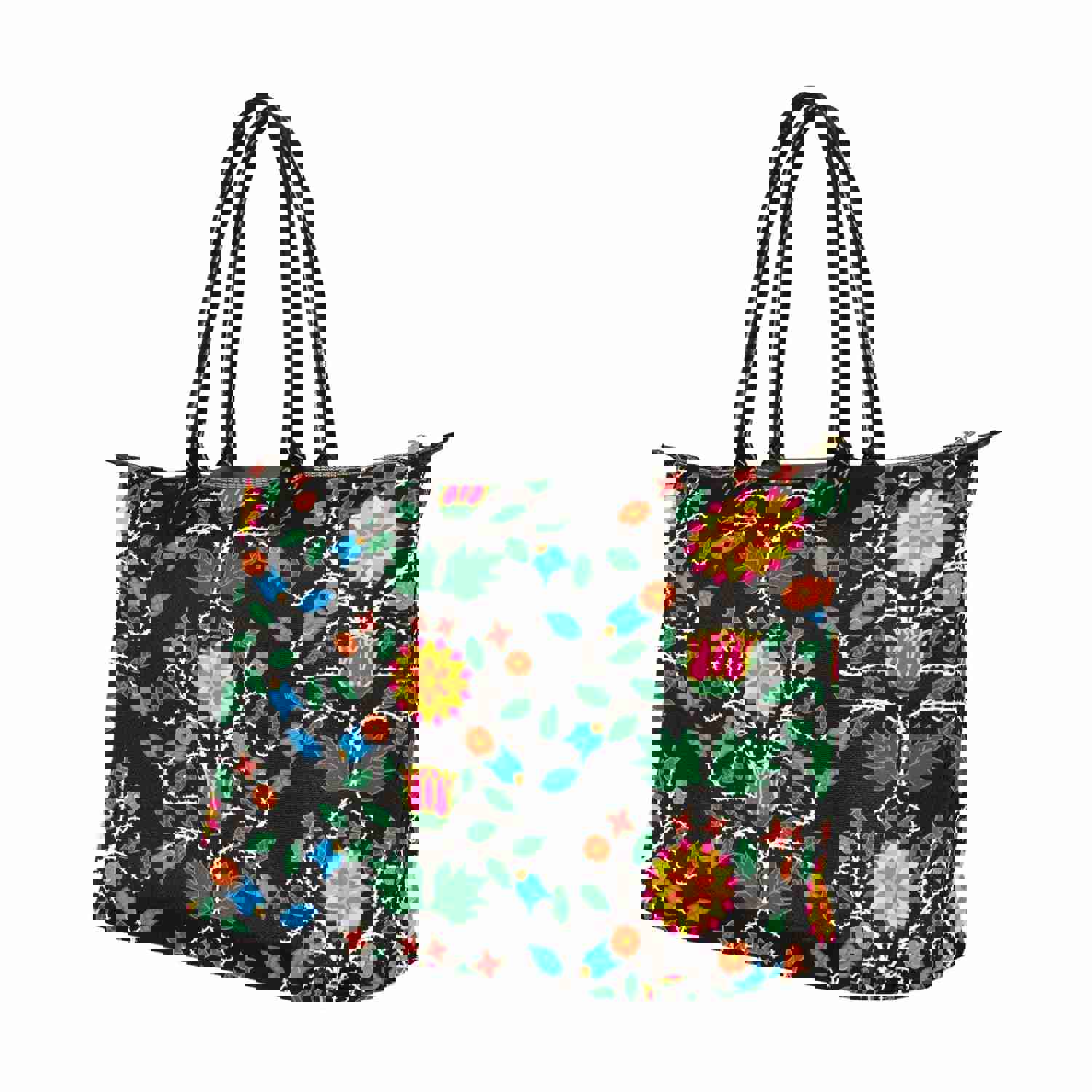 Stylish Floral Beadwork Single-Shoulder Handbag for Women