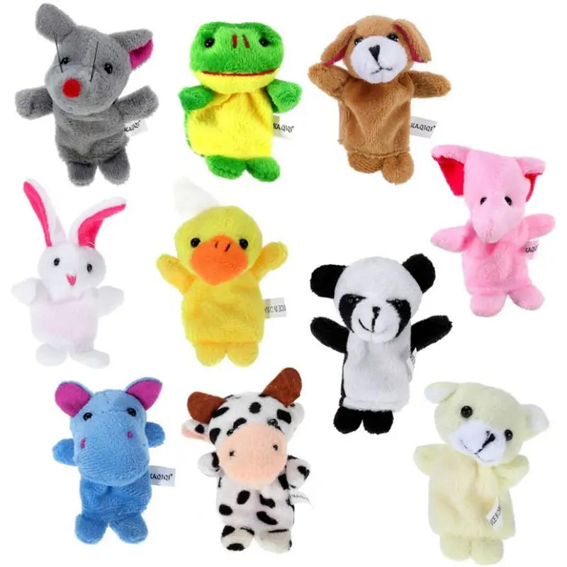 10-Piece Set: Adorable Mini Plush Finger Puppets for Kids