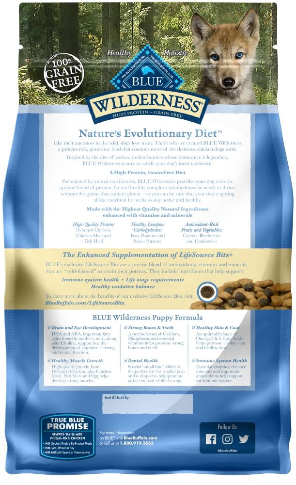 Blue Buffalo Wilderness Puppy Grain-Free Chicken Dry Dog Food