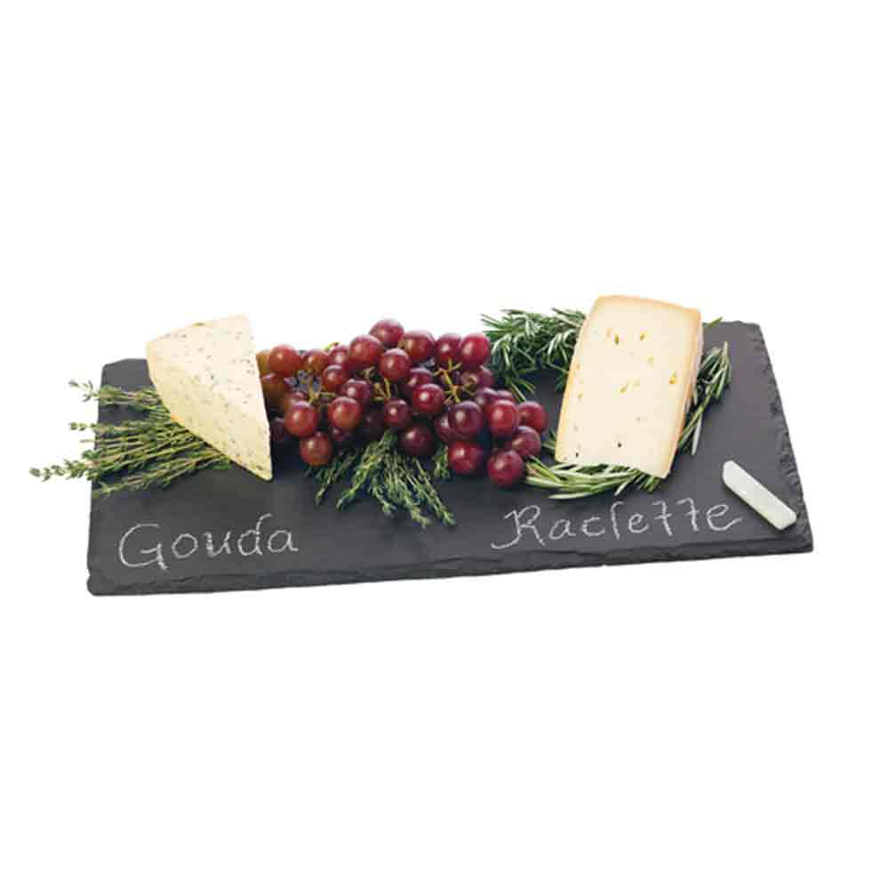 Elegant Slate Cheese Board with Soapstone Chalk