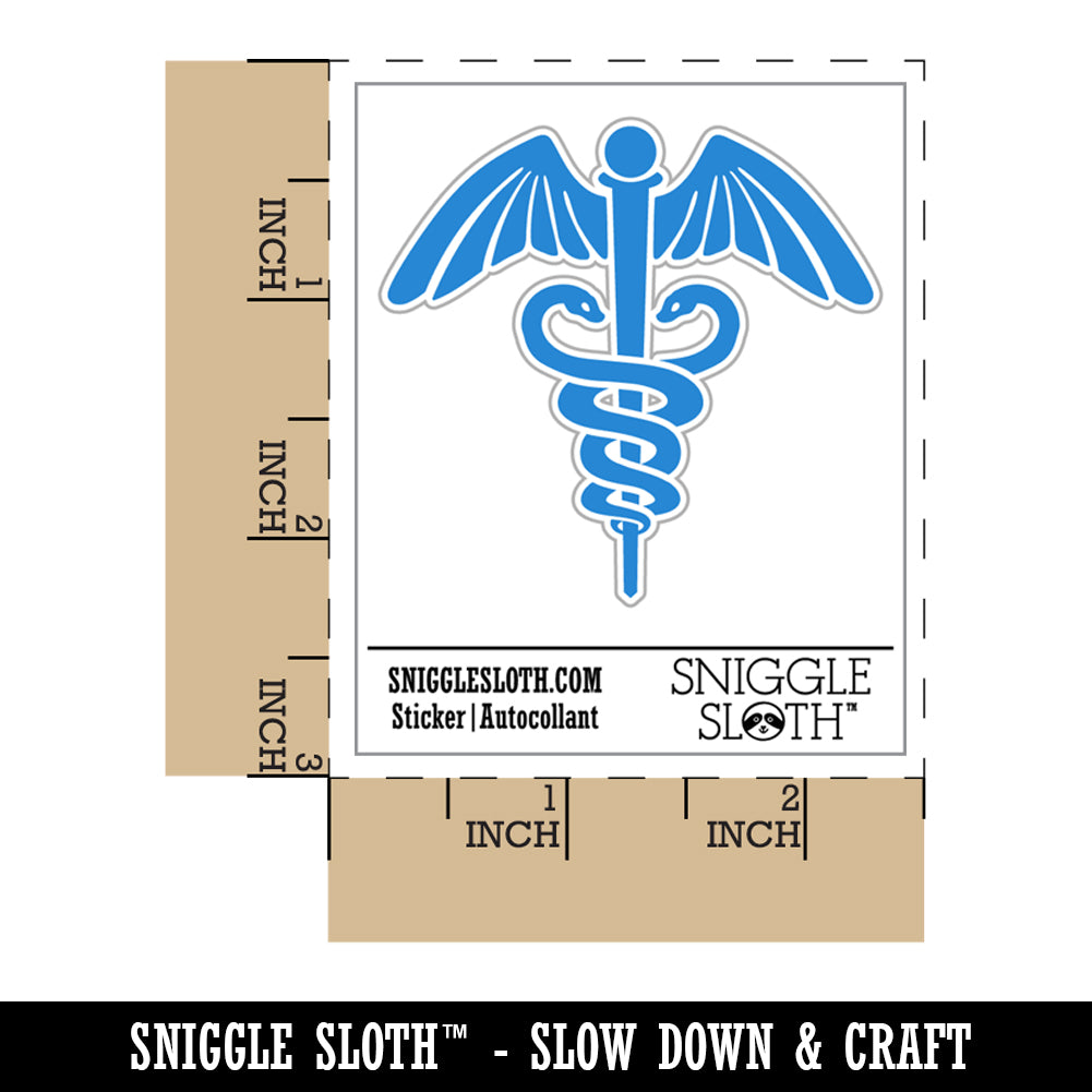 Caduceus Health Medical Symbol Sticker Set - 5 Pack