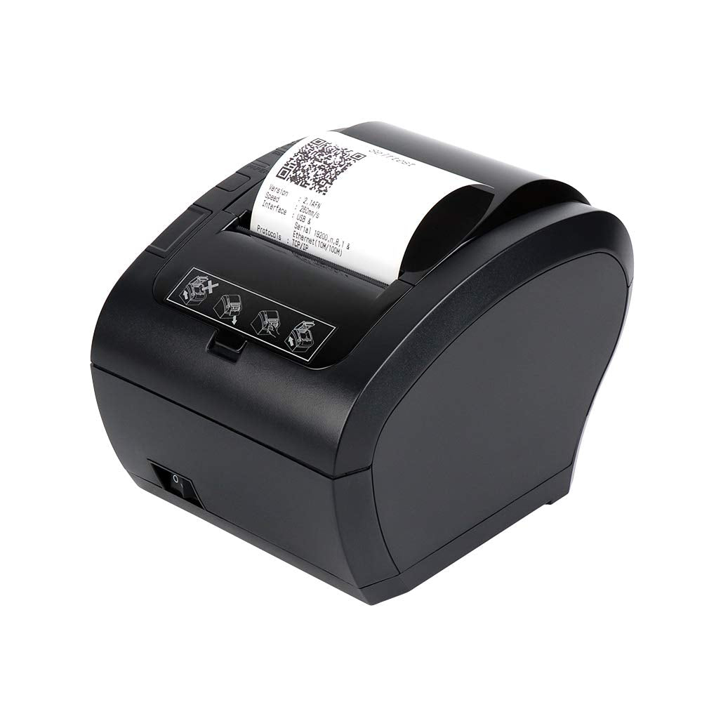 80mm Thermal Receipt Printer with USB & Ethernet for Business
