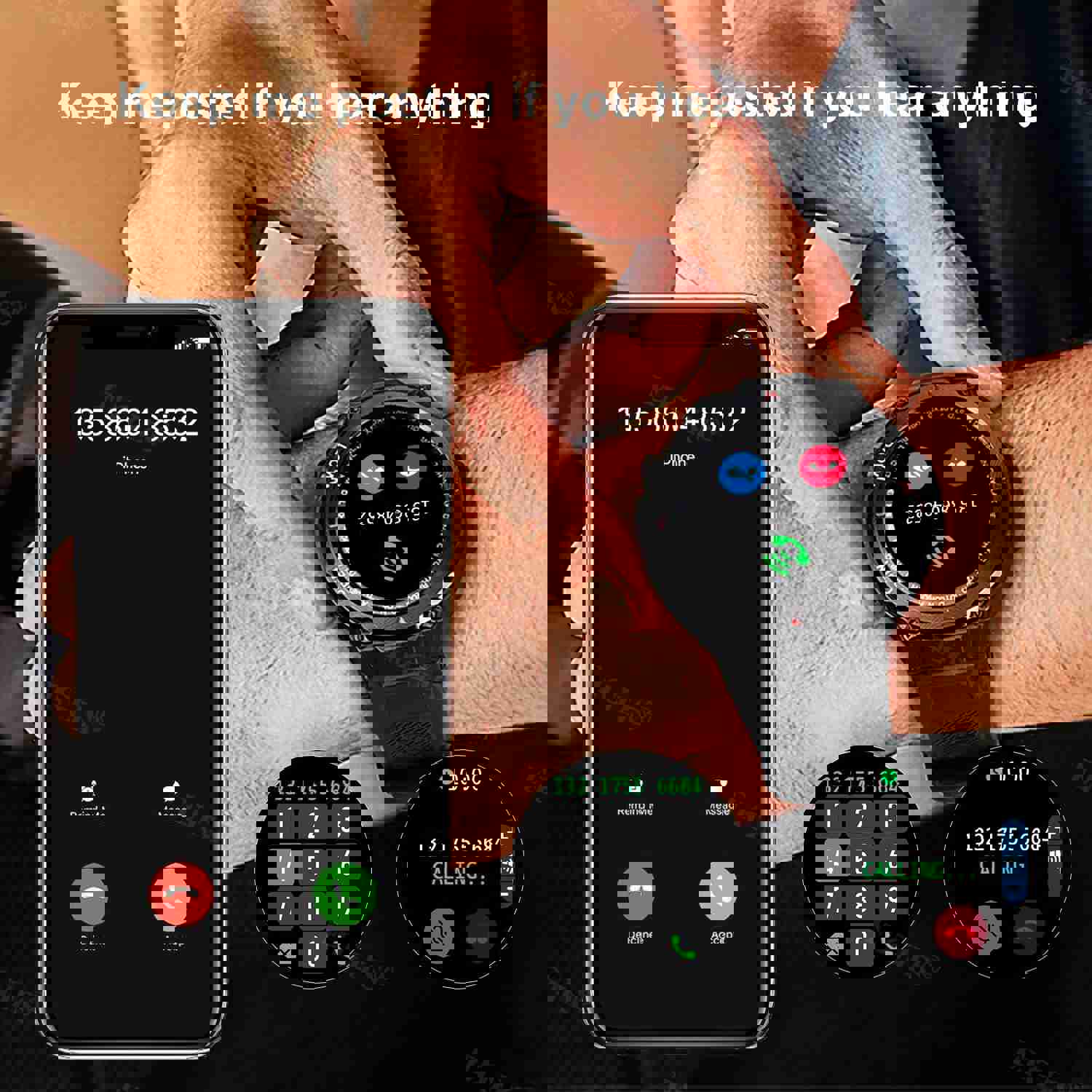Upgraded NEKTOM K22 Smart Watch for Men - Fitness Tracker with Bluetooth, Music Control, and Alarm