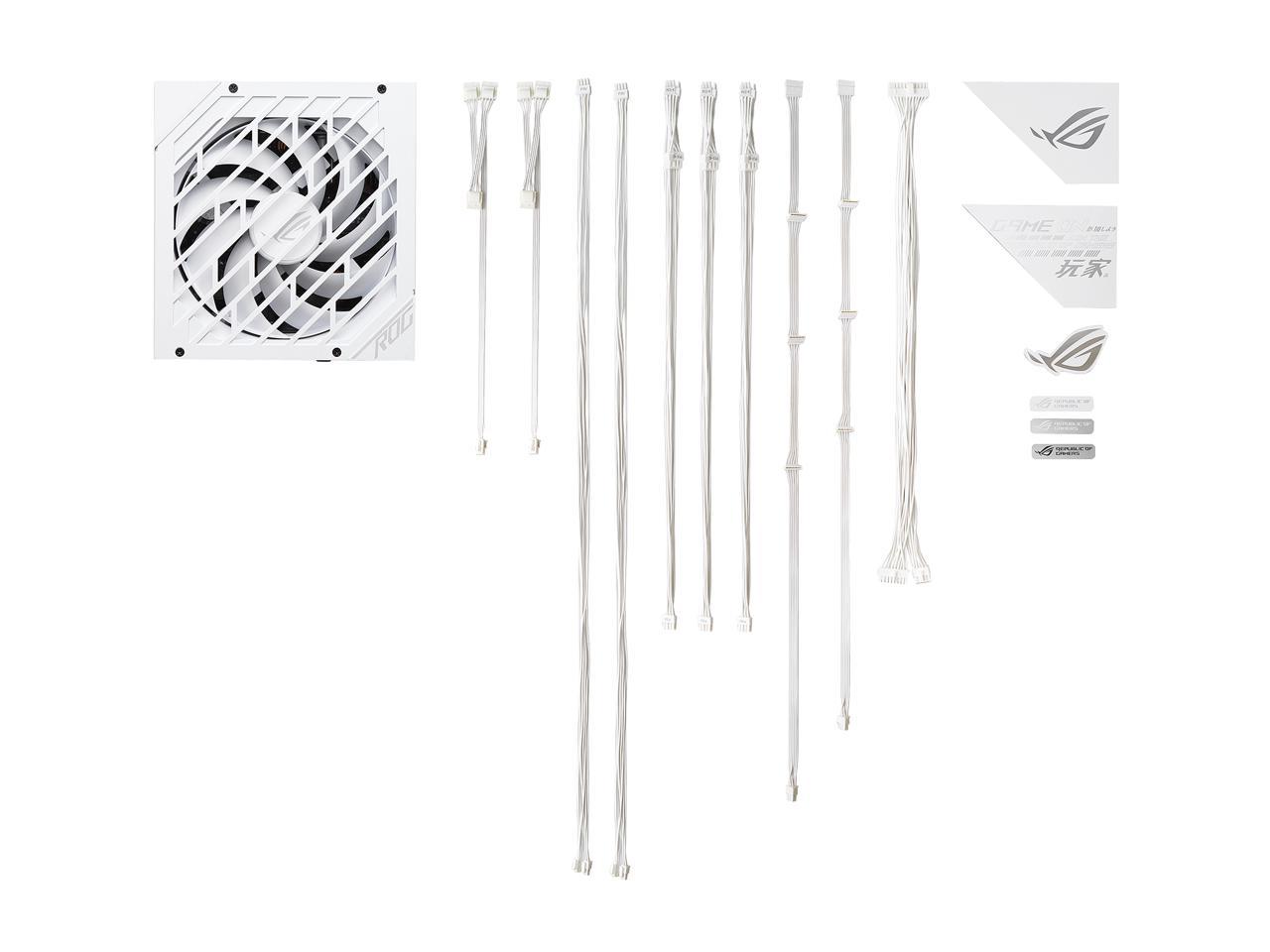 ASUS ROG STRIX 850W White Edition Power Supply - Premium Cooling, Efficiency, and Silence