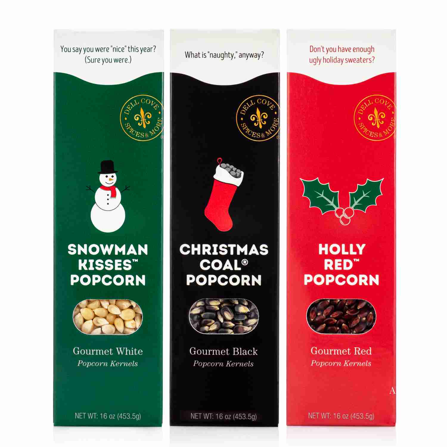Gourmet Christmas Popcorn Gift Set for Families