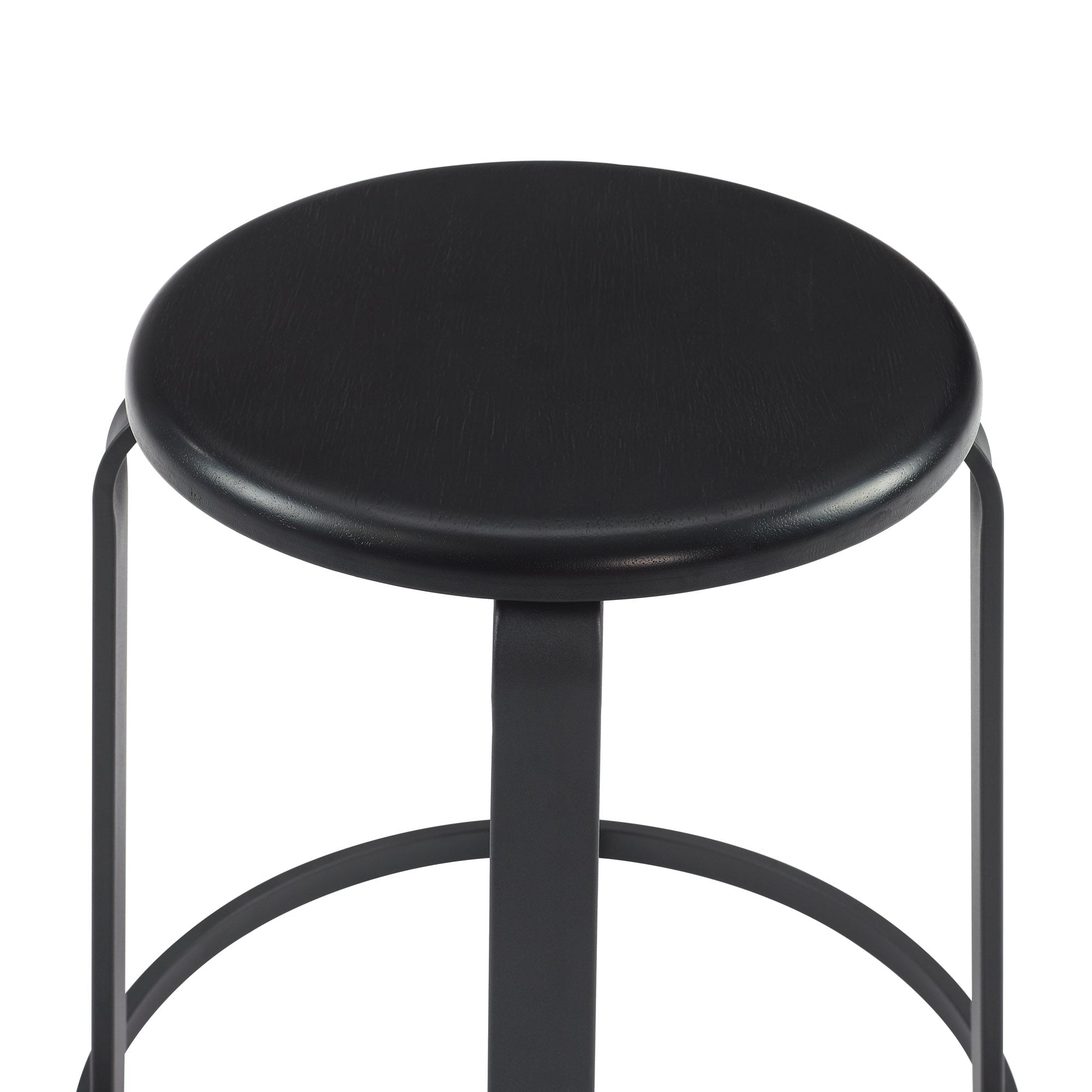 Colton 18 Metal and Wood Round Kitchen Stool Set of 2