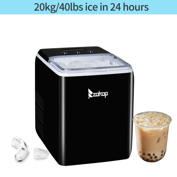 Portable Ice Maker Machine with Transparent Cover